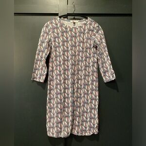 Boden Cotton mini Dress 3/4 sleeve Cockatoo Bird Novelty Print Fun Dress Size 2